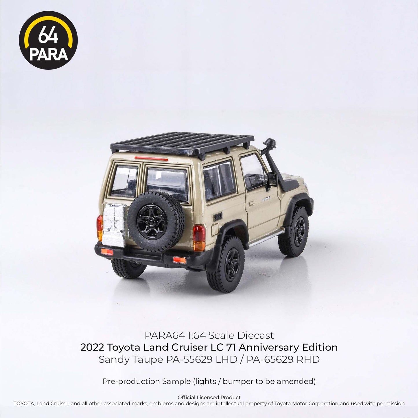 PARA64 1/64 Toyota Land Cruiser 71 Sandy Taupe Anniversary Edition LHD PA-55568