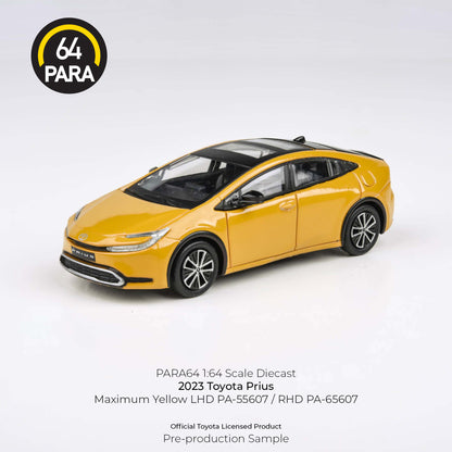 PARA64 1/64 2023 Toyota Prius Maximum Yellow / Karashi PA-55607 LHD