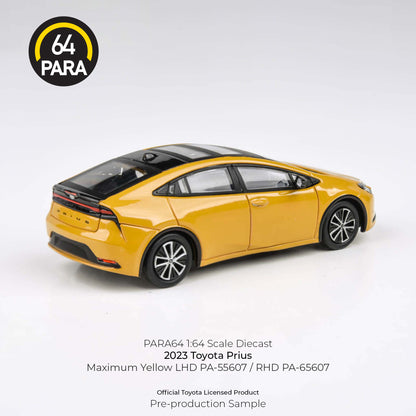 PARA64 1/64 2023 Toyota Prius Maximum Yellow / Karashi PA-55607 LHD