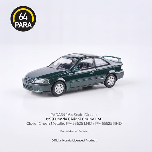 PARA64 1/64 1999 Honda Civic EM1 Clover Green Pearl LHD PA-55625