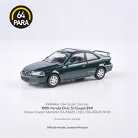 PREORDER PARA64 1/64 1999 Honda Civic EM1 Clover Green Pearl LHD PA-55625 (Approx. Release Date : Q4 2025 subject to manufacturer's final decision)