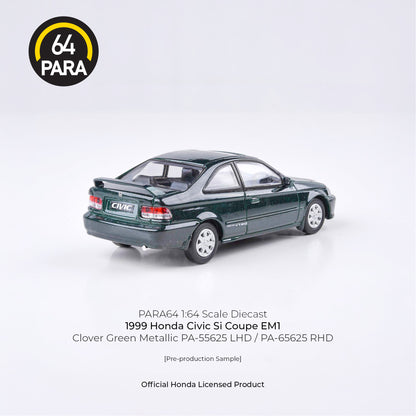PARA64 1/64 1999 Honda Civic EM1 Clover Green Pearl LHD PA-55625