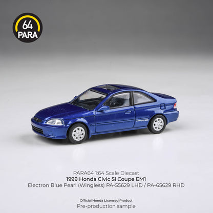 PARA64 1/64 1999 Honda Civic EM1 Electron Blue Pearl LHD (wingless) PA-55629