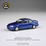 PREORDER PARA64 1/64 1999 Honda Civic EM1 Electron Blue Pearl LHD (wingless) PA-55629 (Approx. Release Date : Q2 2026 subject to manufacturer's final decision)