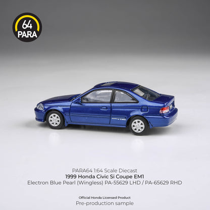 PARA64 1/64 1999 Honda Civic EM1 Electron Blue Pearl LHD (wingless) PA-55629