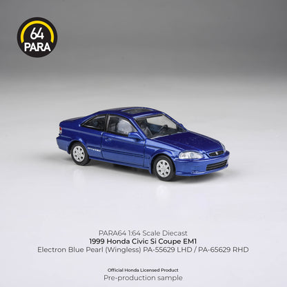 PARA64 1/64 1999 Honda Civic EM1 Electron Blue Pearl LHD (wingless) PA-55629