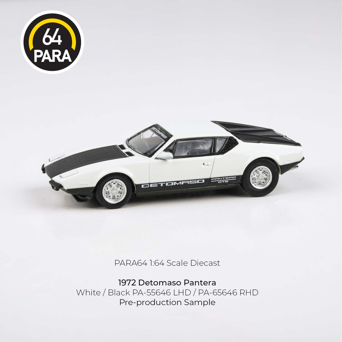 PARA64 1/64 1972 De Tomaso Pantera White / Black PA-55646 LHD