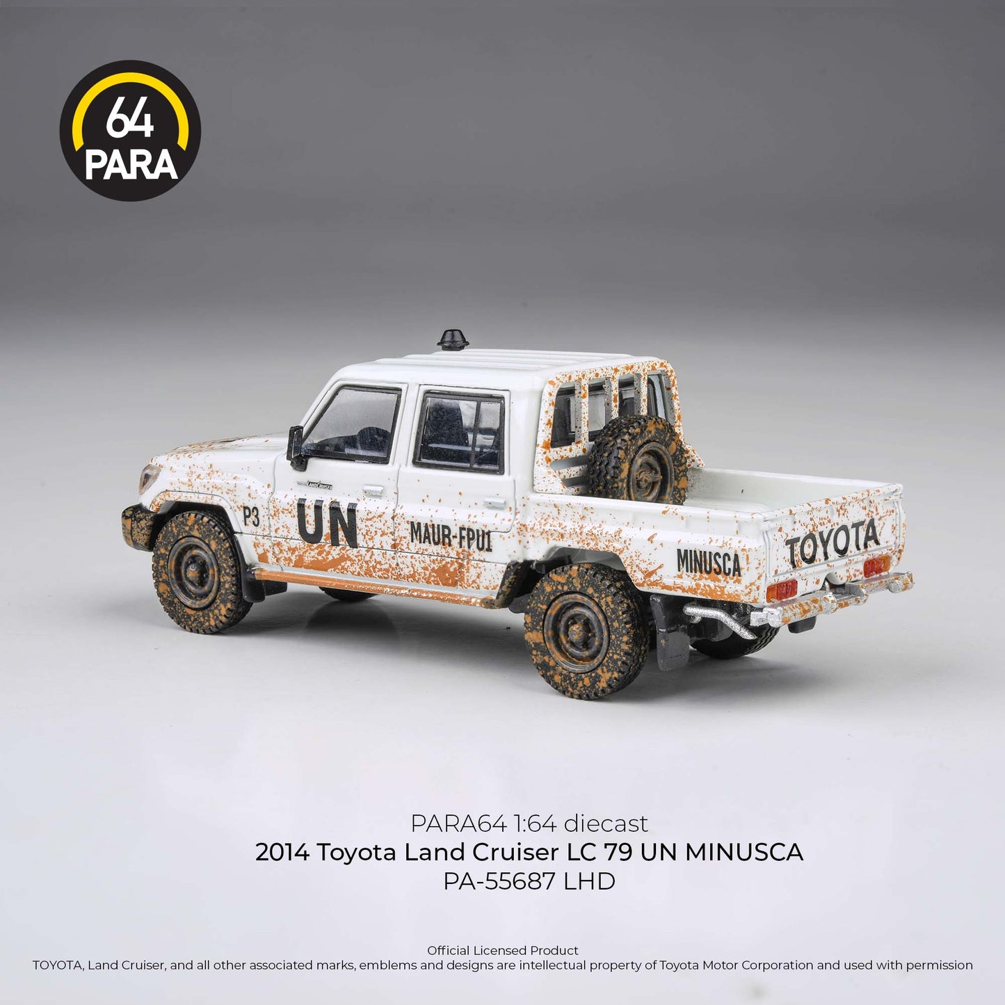 PARA64 1/64 2014 Toyota Land Cruiser LC79 UN MINUSCA LHD Off road effect PA-55687