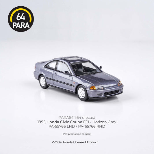 PARA64 1/64 1995 Honda Civic Coupe EJ1 Horizon Grey LHD PA-55766