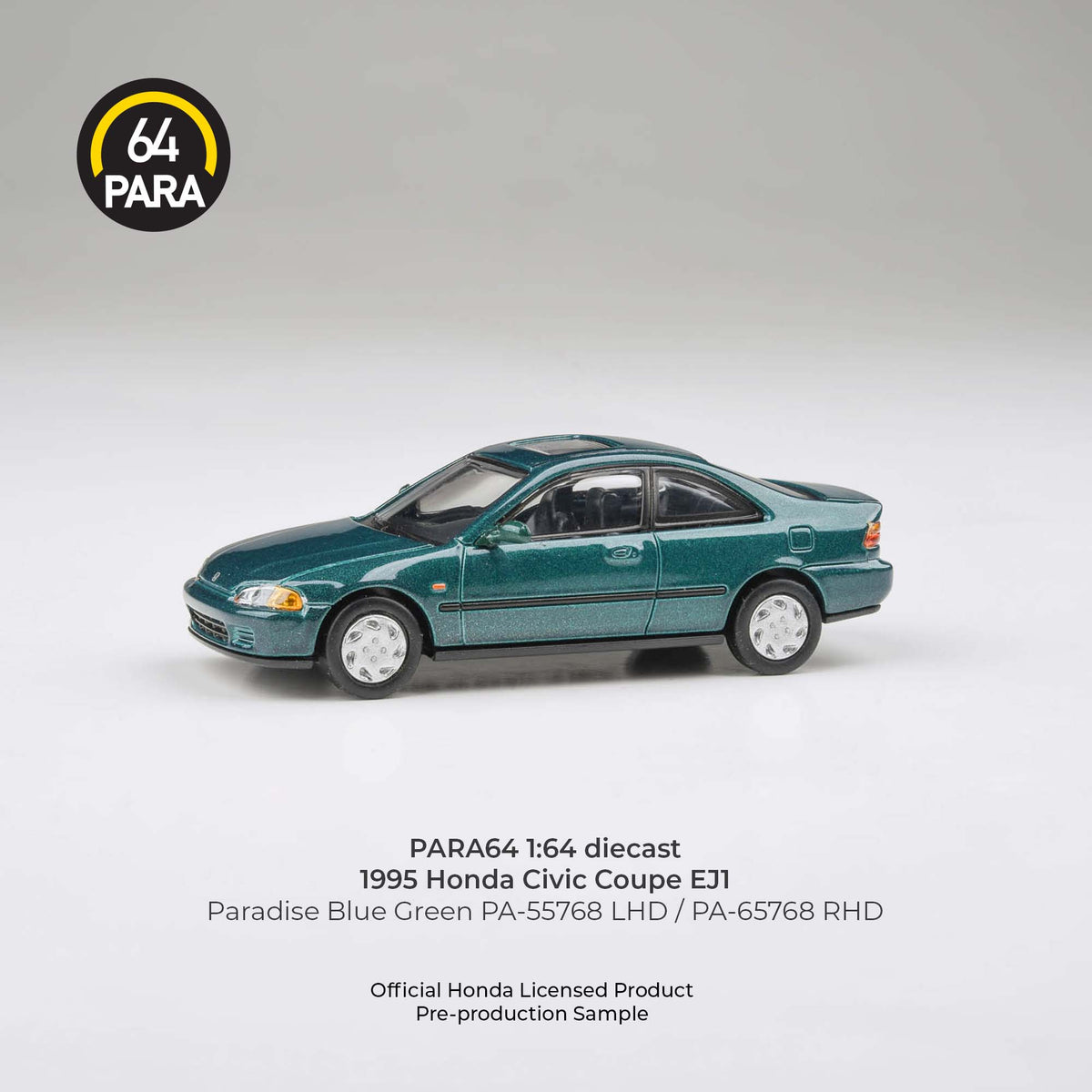 PARA64 1/64  1995 Honda Civic Coupe EJ1 Paradise Blue Green PA-55768