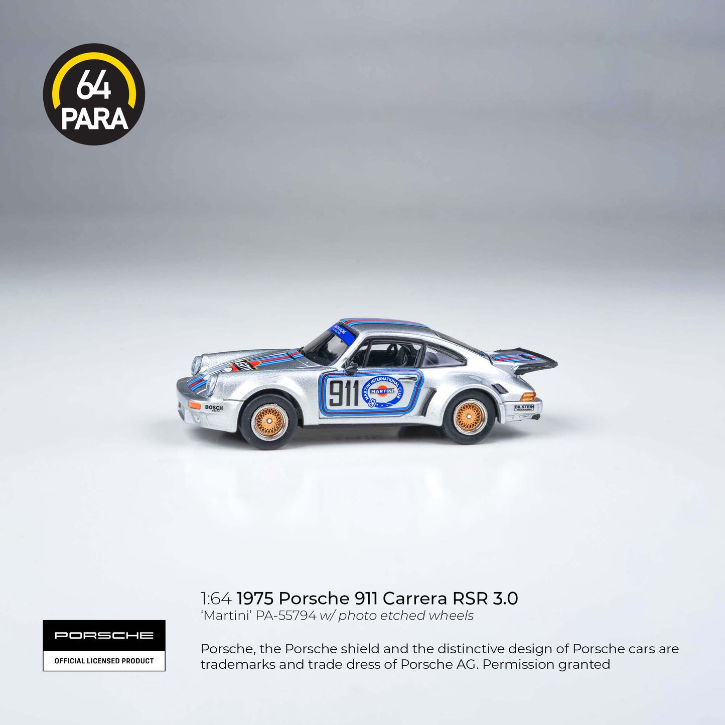 PARA64 1/64 1974 Porsche 911 3.0 RSR 'Martini' PA-55794