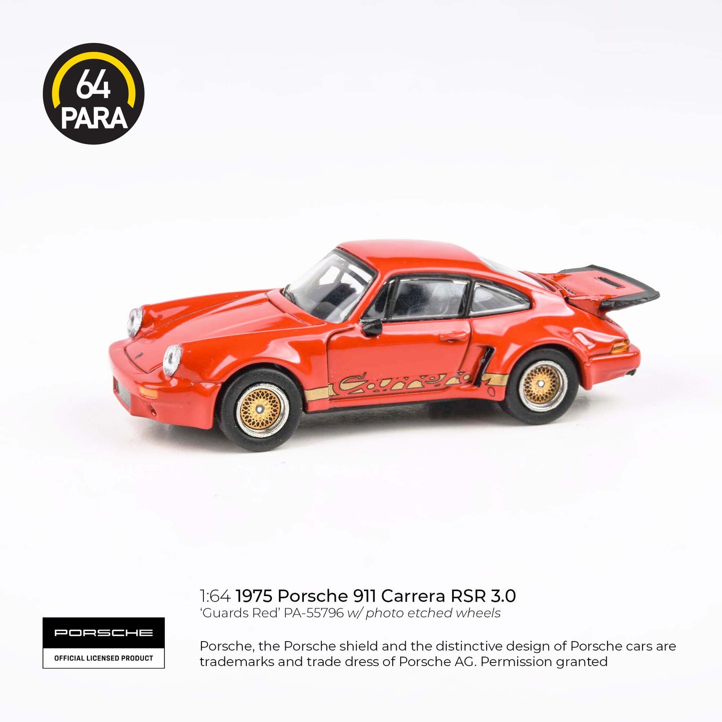 PARA64 1/64 Porsche 911 Carrera RSR 3.0 Guards Red w/ photo etch wheels LHD PA-55796