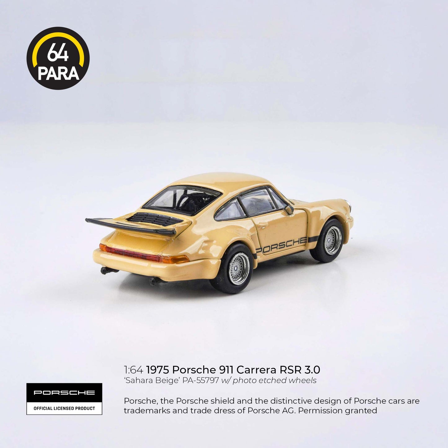 PARA64 1/64 Porsche 911 Carrera RSR 3.0 Sahara Beige w/ photo etch wheels LHD PA-55797