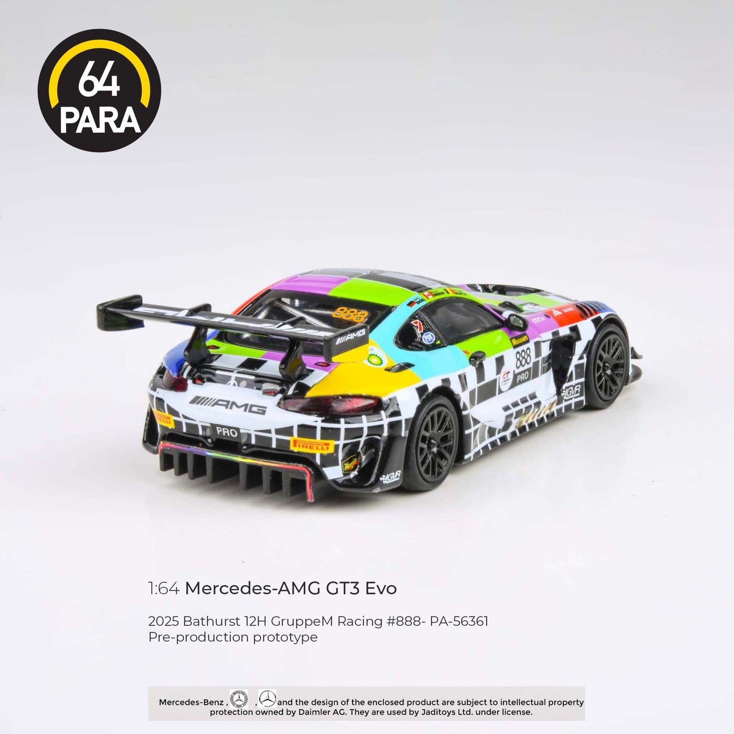PARA64 1/64 Mercedes-AMG GT3 2025 Bathurst 12H GruppeM Racing #888 LHD PA-56361