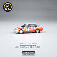 PREORDER PARA64 1/64 Mitsubishi Galant VR-4 APRC Rally Malaysia 1991 #1 PA-65111 (Approx. Release Date : Q4 2025 subject to manufacturer's final decision)
