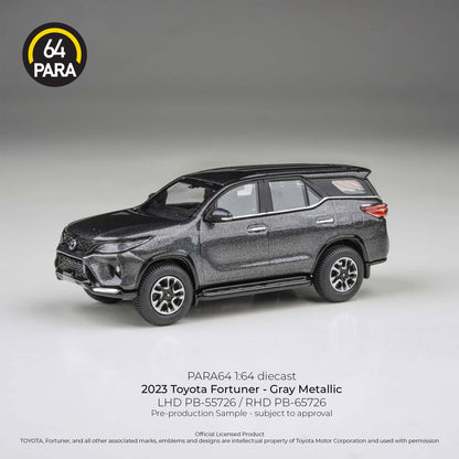 PREORDER PARA64 1/64 2023 Toyota Fortuner Gray Metallic LHD PB-55726 (Approx. Release Date : Q4 2026 subject to manufacturer's final decision)