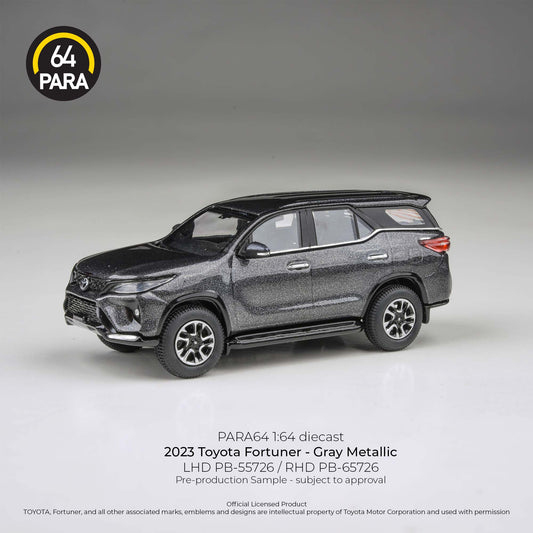 PREORDER PARA64 1/64 2023 Toyota Fortuner Gray Metallic LHD PB-55726 (Approx. Release Date : Q4 2026 subject to manufacturer's final decision)
