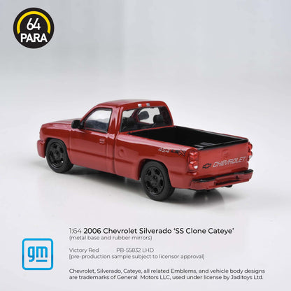 PARA64 1/64 2006 Chevrolet Silverado Single Cab Victory Red PB-55832