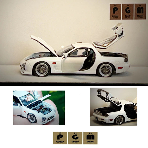 PREORDER PGM 1/64 FD3S RX7 White - PGM-640803 (Approx. Release Date : SEPTEMBER 2024 subject to the manufacturer's final decision)