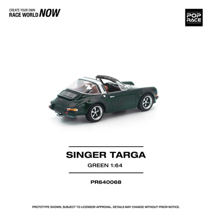 PREORDER POPRACE 1/64 SINGER TARGA GREEN PR640068 (Approx. Release Date: Q3 2026 and subject to the manufacturer's final decision)