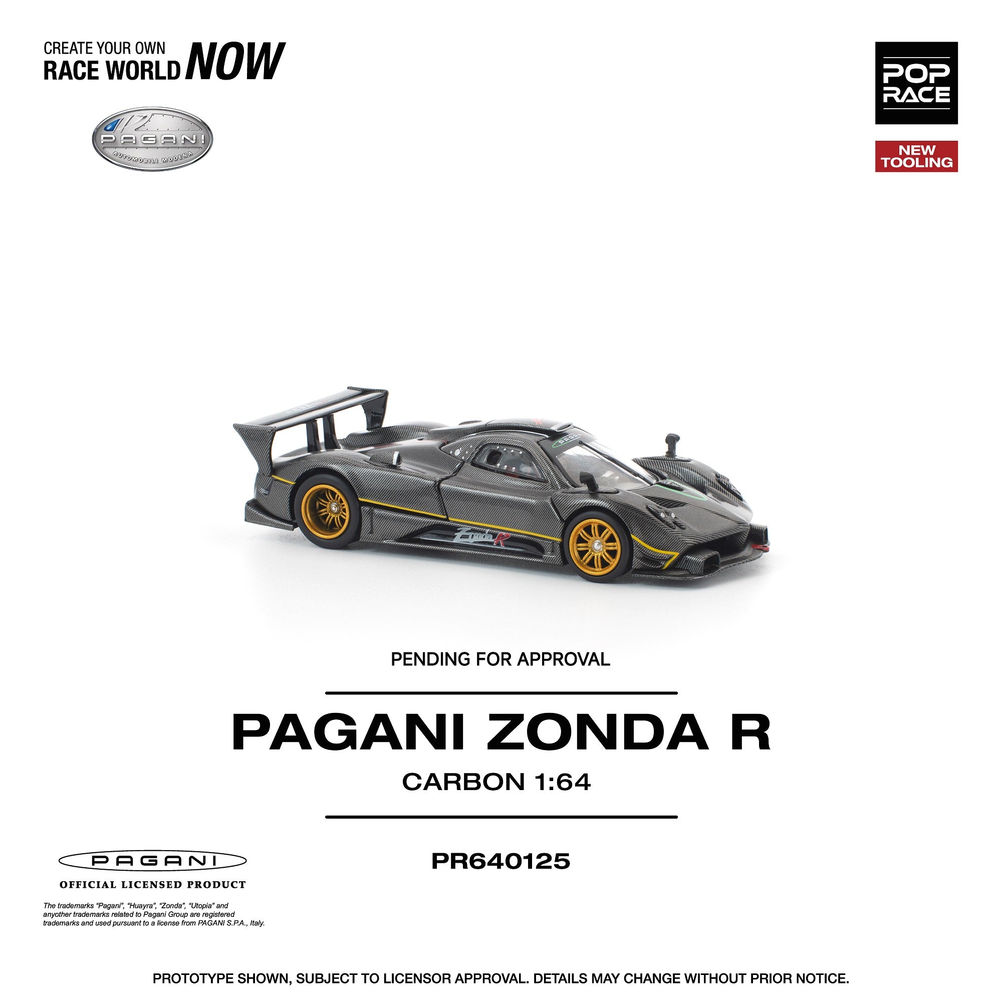 PREORDER POPRACE 1/64 PAGANI ZONDA R PR640125 (Approx. Release