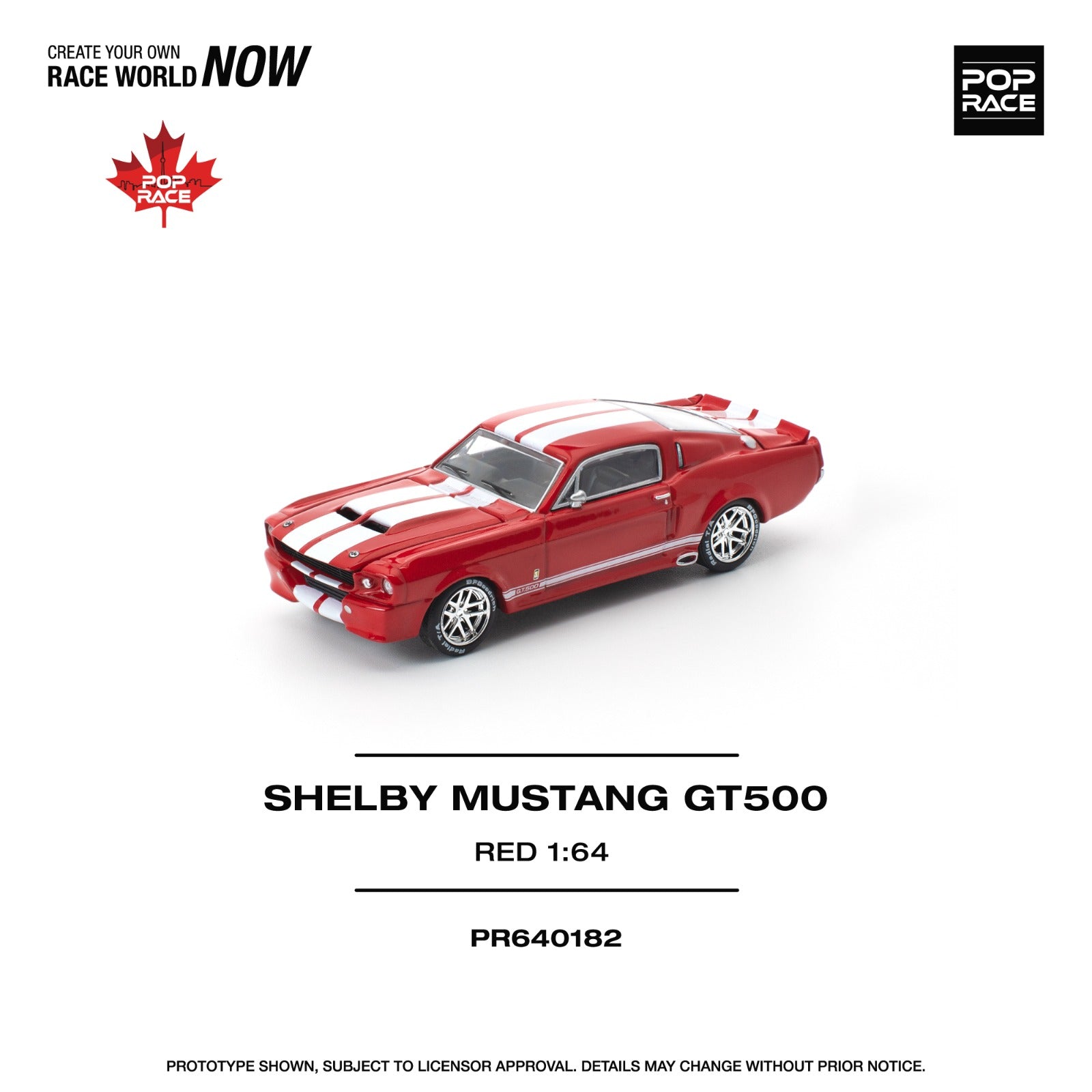 POP RACE 1/64 Shelby Mustang GT500 チェイス POPRACE 1/64 SHELBY MUSTANG GT500 RED PR640182 **CHASE CARS ARE