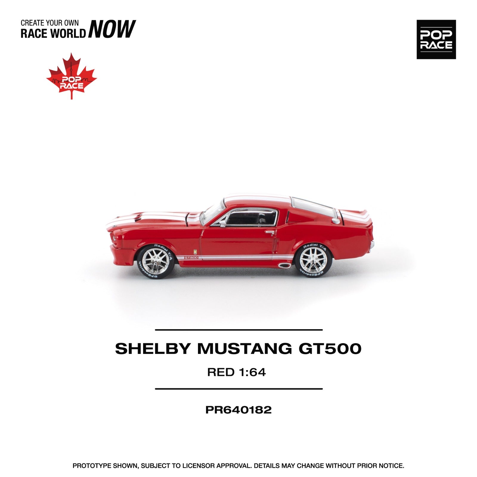 POP RACE 1/64 Shelby Mustang GT500 チェイス POPRACE 1/64 SHELBY MUSTANG GT500 RED PR640182 **CHASE CARS ARE