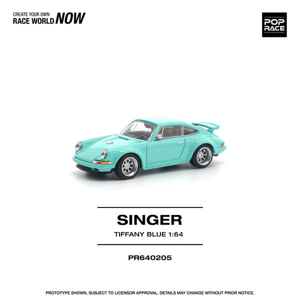 PREORDER POPRACE 1/64 SINGER 964 TIFFANY BLUE PR640205 (Approx. Release Date: Q4 2025 and subject to the manufacturer's final decision)