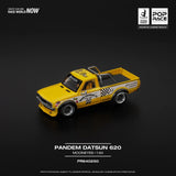 PREORDER POPRACE 1/64 PANDEM DATSUN 620 - MOONEYES PR640250 (Approx. Release Date: Q3 2025 and subject to the manufacturer's final decision)