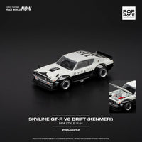 PREORDER POPRACE 1/64 SKYLINE GT-R V8 DRIFT (KENMERI) - NPA STYLE  PR640252 (Approx. Release Date: Q3 2025 and subject to the manufacturer's final decision)