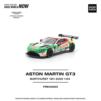 PREORDER POPRACE 1/64 ASTON MARTIN VANTAGE GT3 BATHURST 12H 2020 PR640253 (Approx. Release Date: Q4 2025 and subject to the manufacturer's final decision)