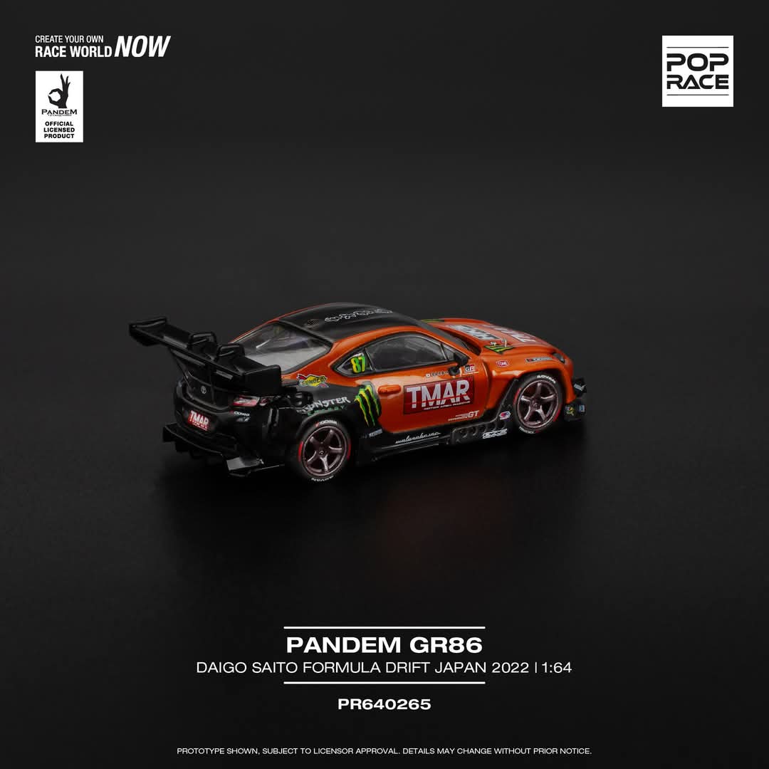 POPRACE 1/64 PANDEM GR86 - DAIGO SAITO FORMULA DRIFT JAPAN 2022