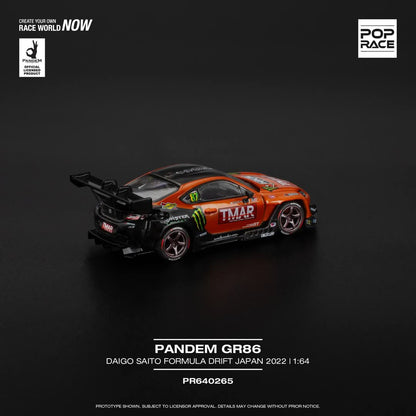 POPRACE 1/64  PANDEM GR86 - DAIGO SAITO FORMULA DRIFT JAPAN 2022 PR640265