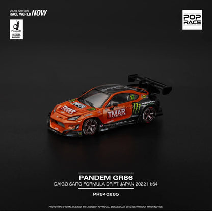 POPRACE 1/64  PANDEM GR86 - DAIGO SAITO FORMULA DRIFT JAPAN 2022 PR640265