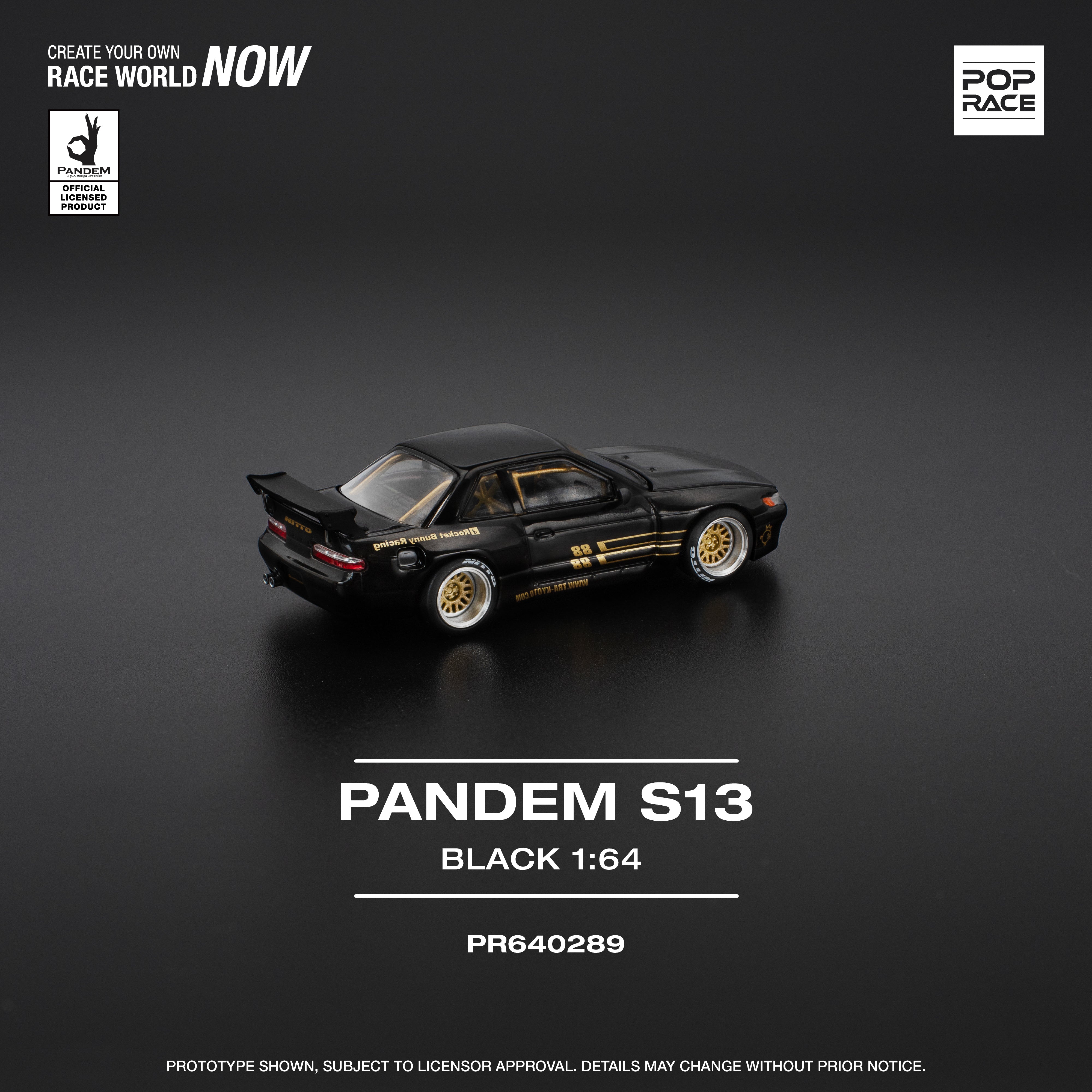 POPRACE 1/64 PANDEM SILVIA S13 - BLACK PR640289 – Tokyo Station