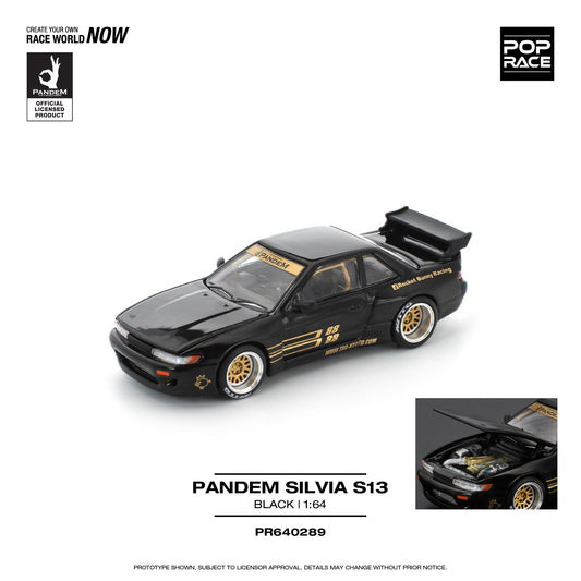 POPRACE 1/64 PANDEM SILVIA S13 - BLACK PR640289