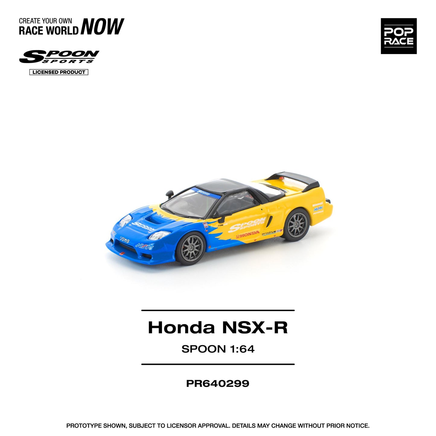 PREORDER POPRACE 1/64 HONDA NSX-R SPOON PR640299 (Approx. Release Date: Q3 2026 and subject to the manufacturer's final decision)
