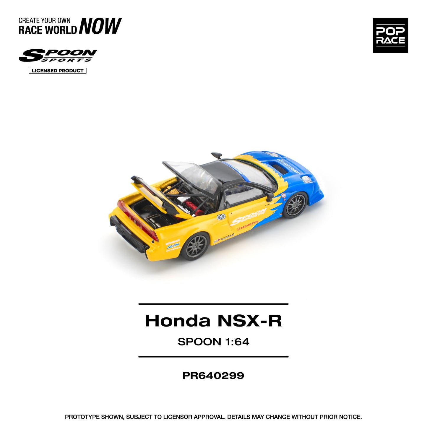 PREORDER POPRACE 1/64 HONDA NSX-R SPOON PR640299 (Approx. Release Date: Q3 2026 and subject to the manufacturer's final decision)