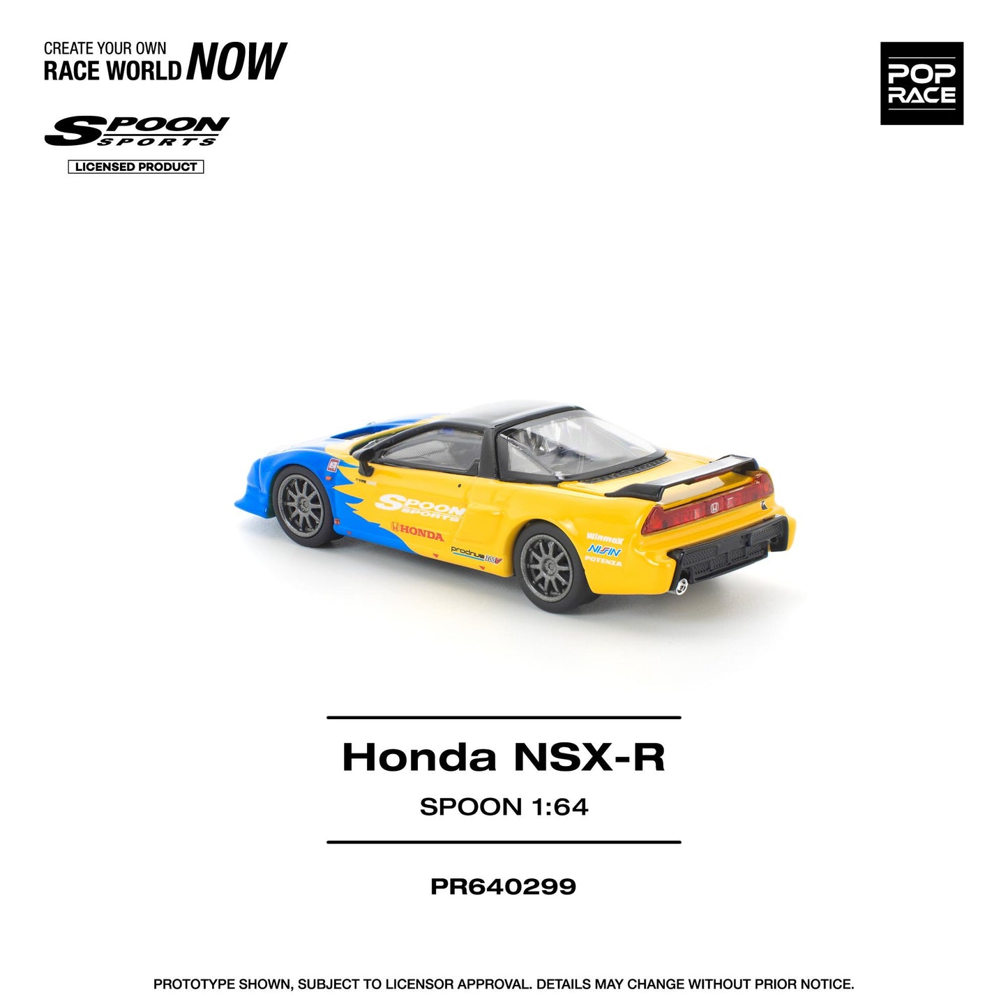 PREORDER POPRACE 1/64 HONDA NSX-R SPOON PR640299 (Approx. Release Date: Q3 2026 and subject to the manufacturer's final decision)