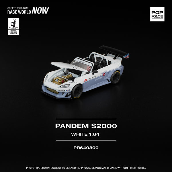 PREORDER POPRACE 1/64 PANDEM S2000 WHITE PR640300 (Approx. Release Date: Q4 2025 and subject to the manufacturer's final decision)