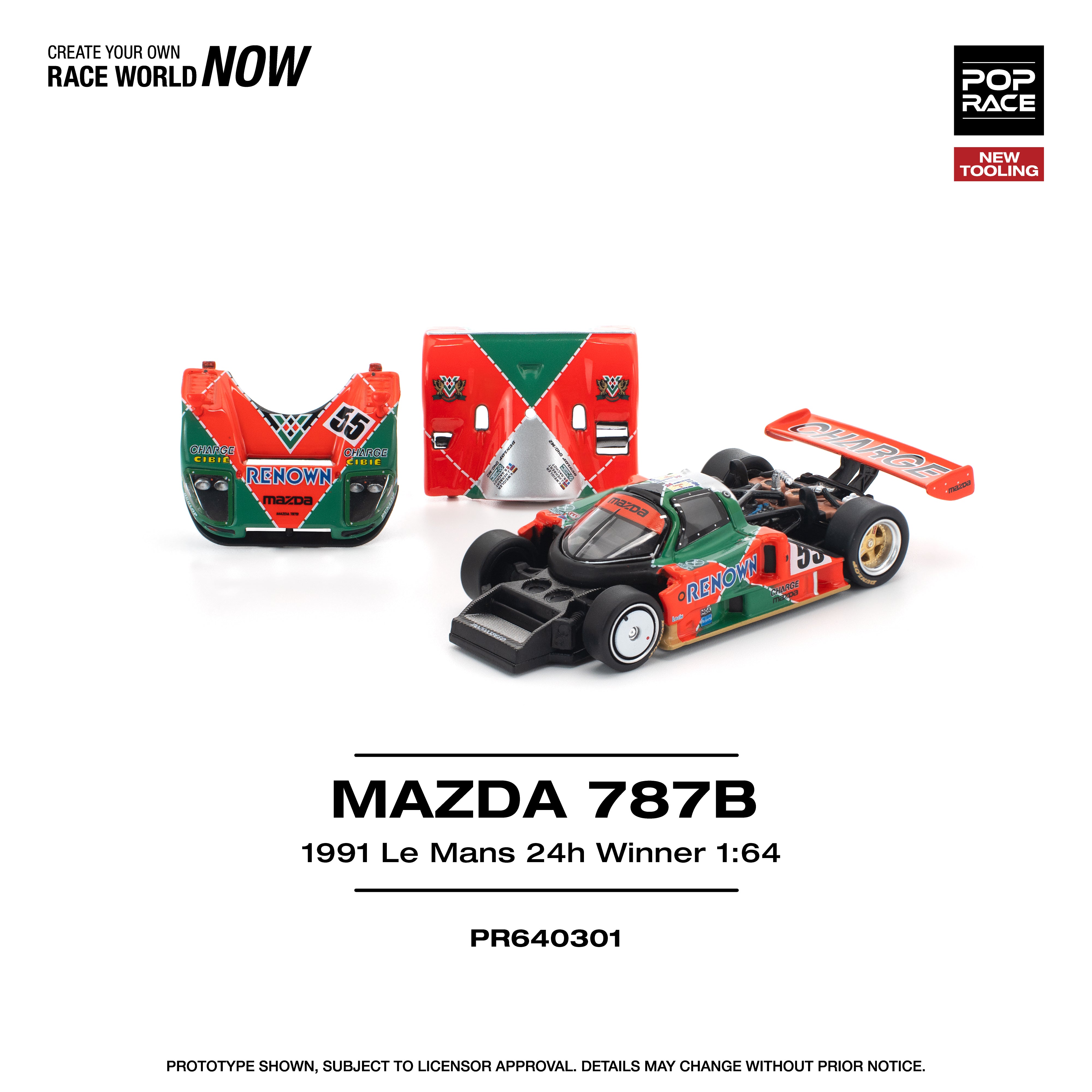 POPRACE 1/64 MAZDA 787B 1991 LE MANS 24H WINNER PR640301 – Tokyo