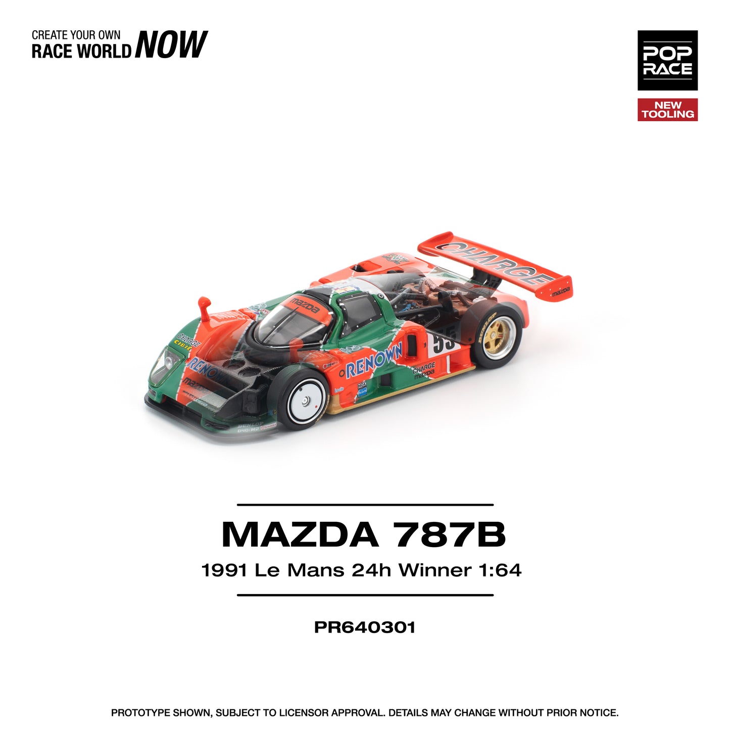 POPRACE 1/64 MAZDA 787B 1991 LE MANS 24H WINNER PR640301