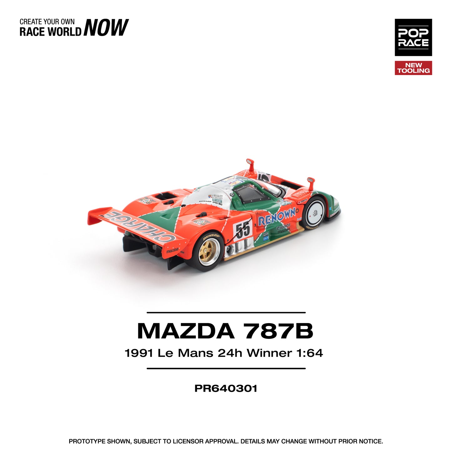 POPRACE 1/64 MAZDA 787B 1991 LE MANS 24H WINNER PR640301