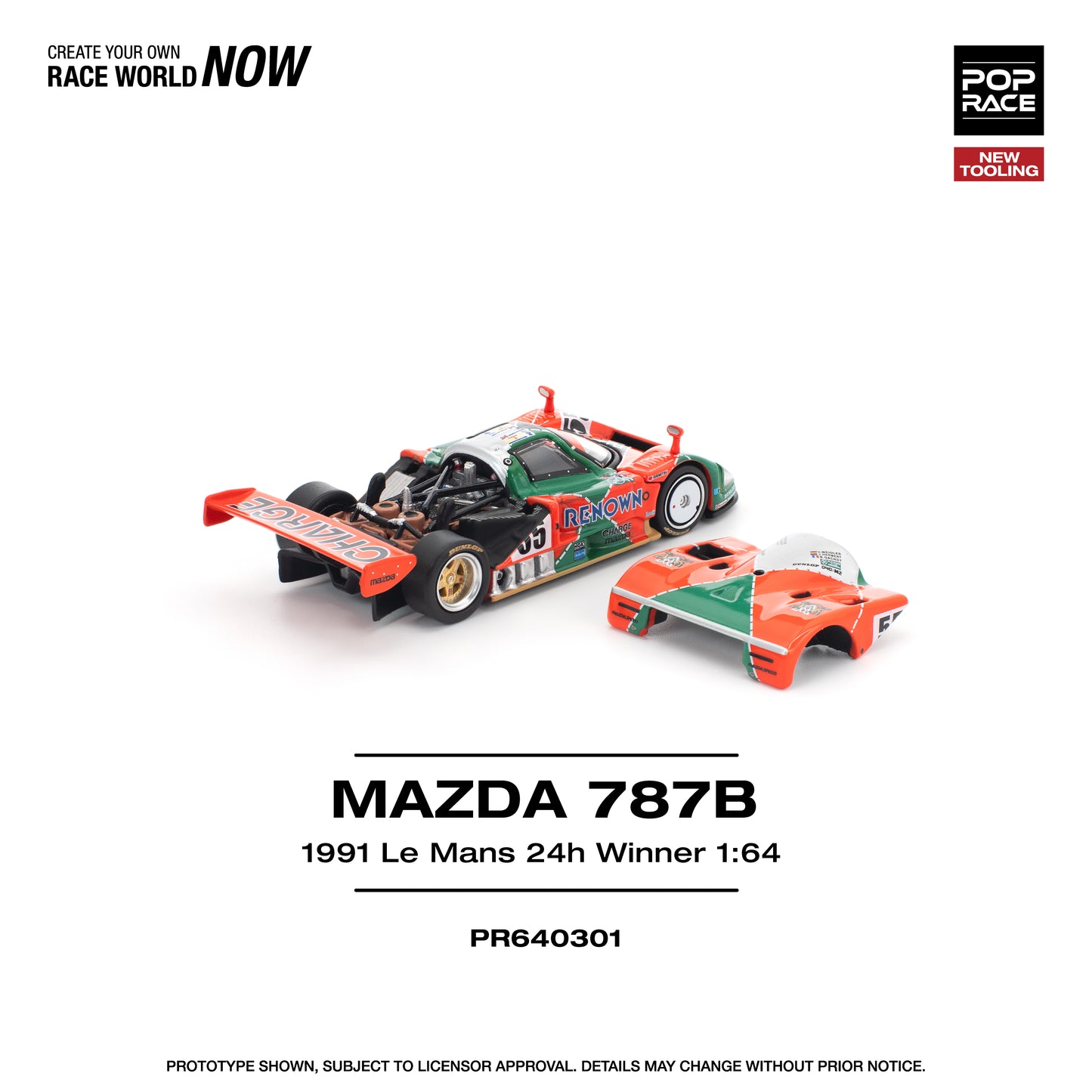 POPRACE 1/64 MAZDA 787B 1991 LE MANS 24H WINNER PR640301