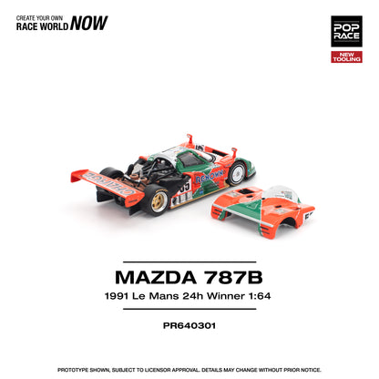 POPRACE 1/64 MAZDA 787B 1991 LE MANS 24H WINNER PR640301