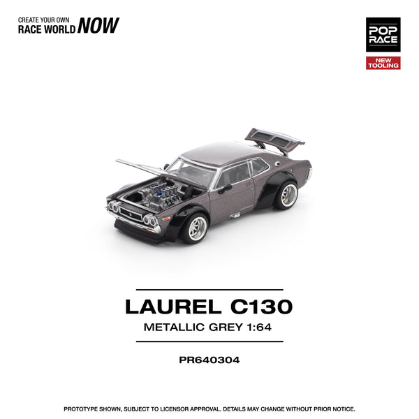 PREORDER POPRACE 1/64 LAUREL C130 METALLIC GREY PR640304 (Approx. Release Date: Q4 2025 and subject to the manufacturer's final decision)