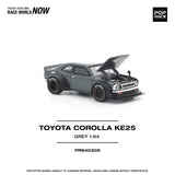 PREORDER POPRACE 1/64 TOYOTA COROLLA KE 25 MATTE GREY PR640305 (Approx. Release Date: Q3 2026 and subject to the manufacturer's final decision)