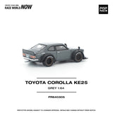 PREORDER POPRACE 1/64 TOYOTA COROLLA KE 25 MATTE GREY PR640305 (Approx. Release Date: Q3 2026 and subject to the manufacturer's final decision)