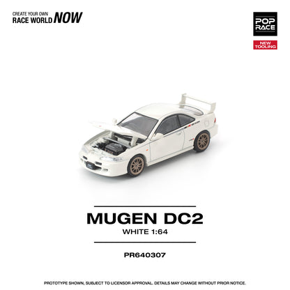 PREORDER POPRACE 1/64 MUGEN DC2 WHITE PR640307 (Approx. Release Date: Q3 2026 and subject to the manufacturer's final decision)