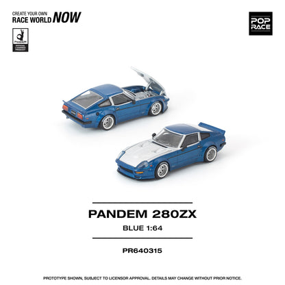 PREORDER POPRACE 1/64 PANDEM 280ZX BLUE PR640315 (Approx. Release Date: Q3 2026 and subject to the manufacturer's final decision)